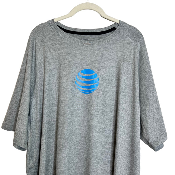 Lands End Outfitters Mens Tee Size XL Gray Short Sleeve AT&T Logo Graphic - Picture 2 of 5
